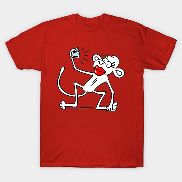 Monkey with a phone T-Shirt by varus